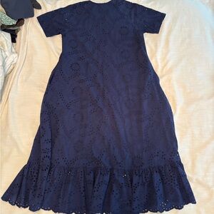 Amazon Navy Blue Eyelet Maxi Dress